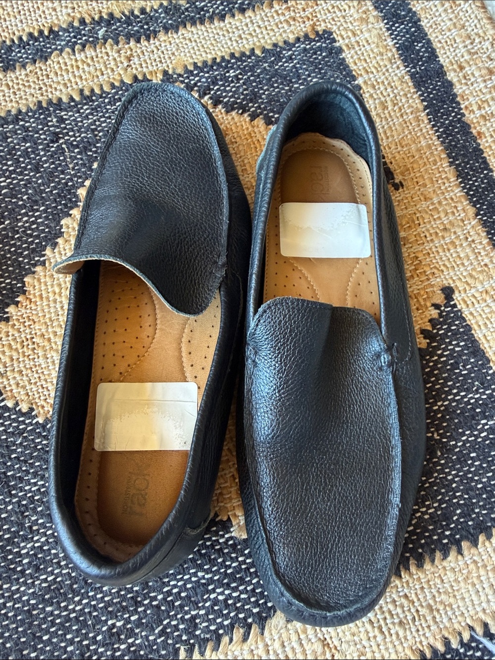 Men's Nordstrom Rack Black Leather Slip-On Driving Loafers 11 M